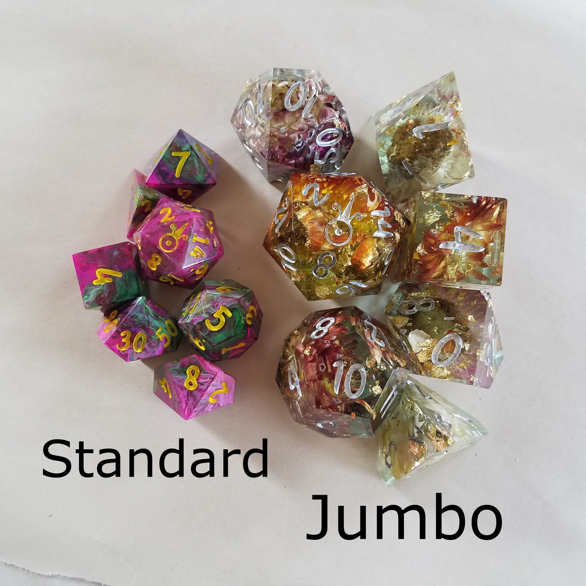 Custom 7pc Jumbo Dice Set