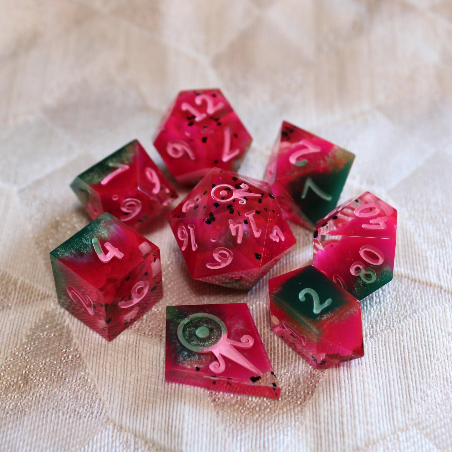 Handmade Watermelon Dice