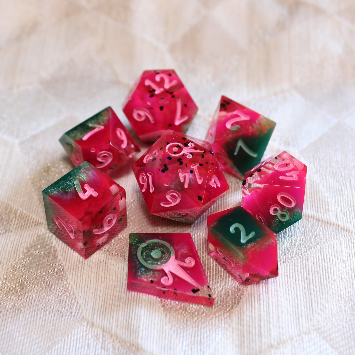 Handmade Watermelon Dice