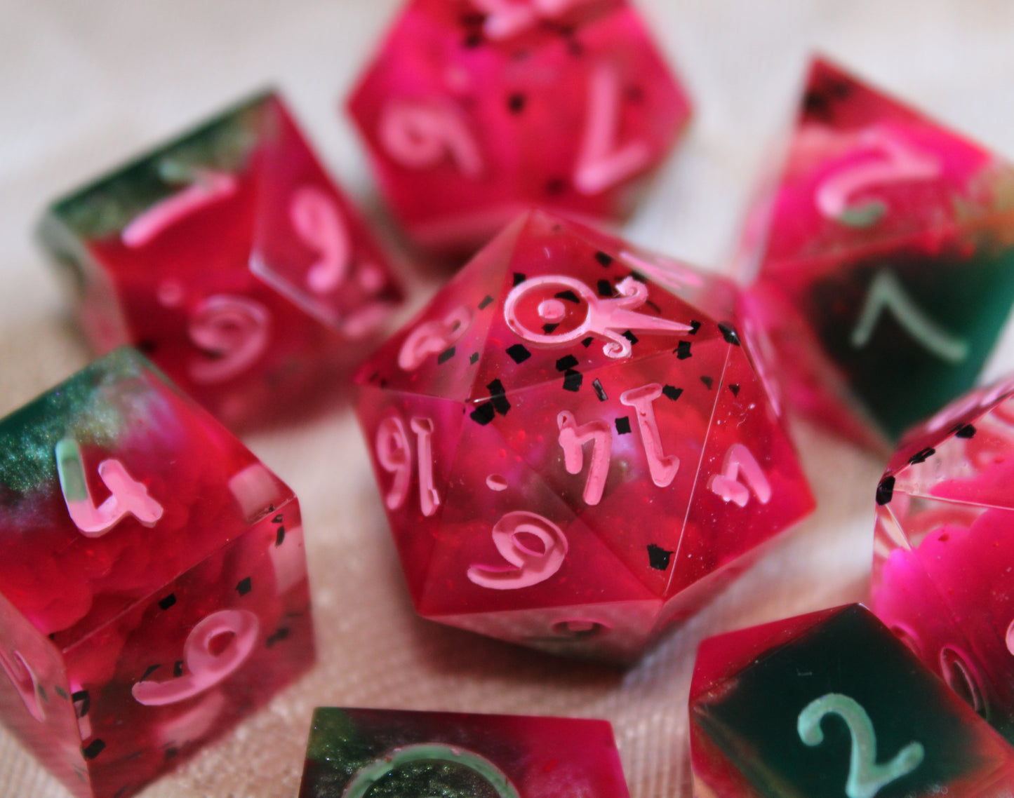 Handmade Watermelon Dice