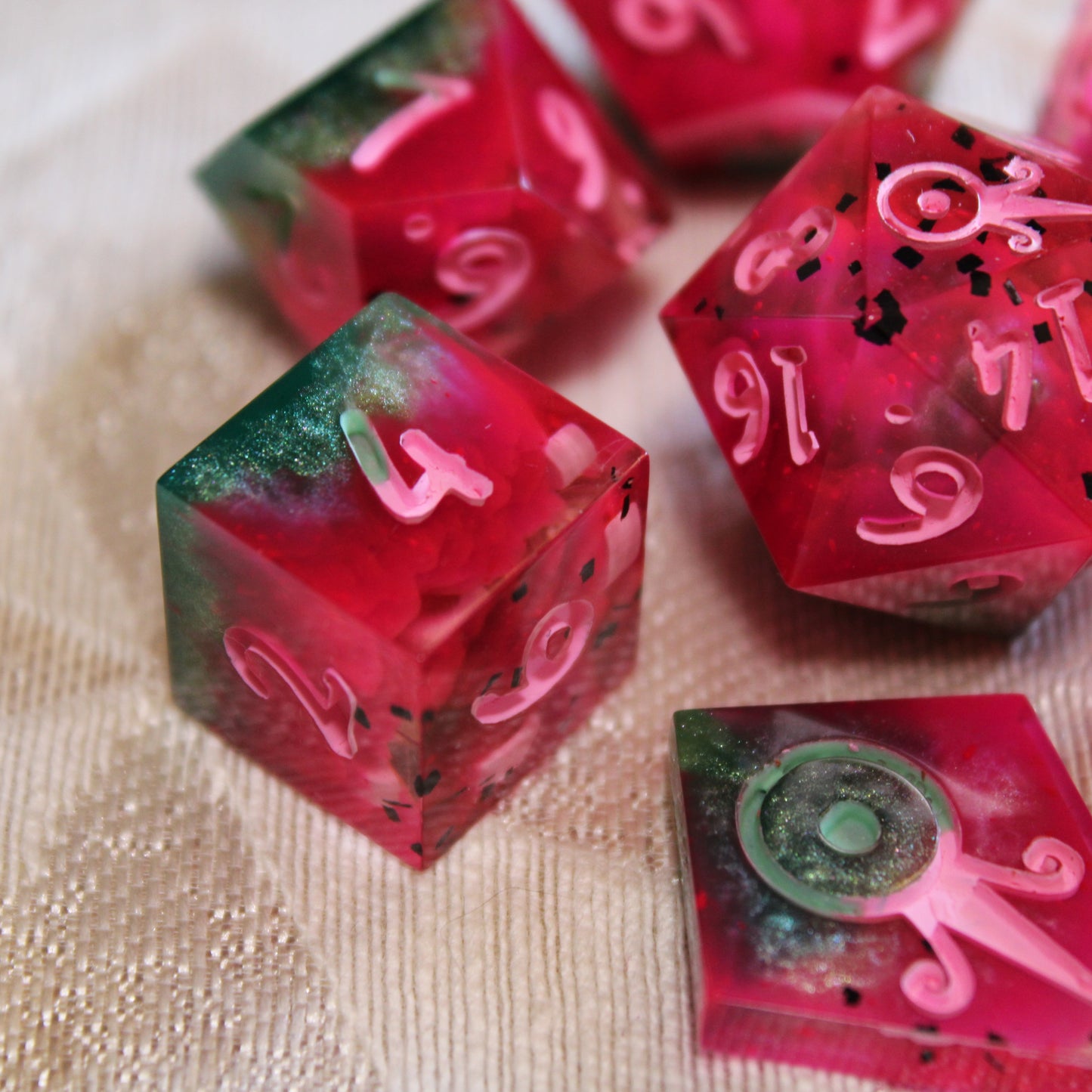 Handmade Watermelon Dice