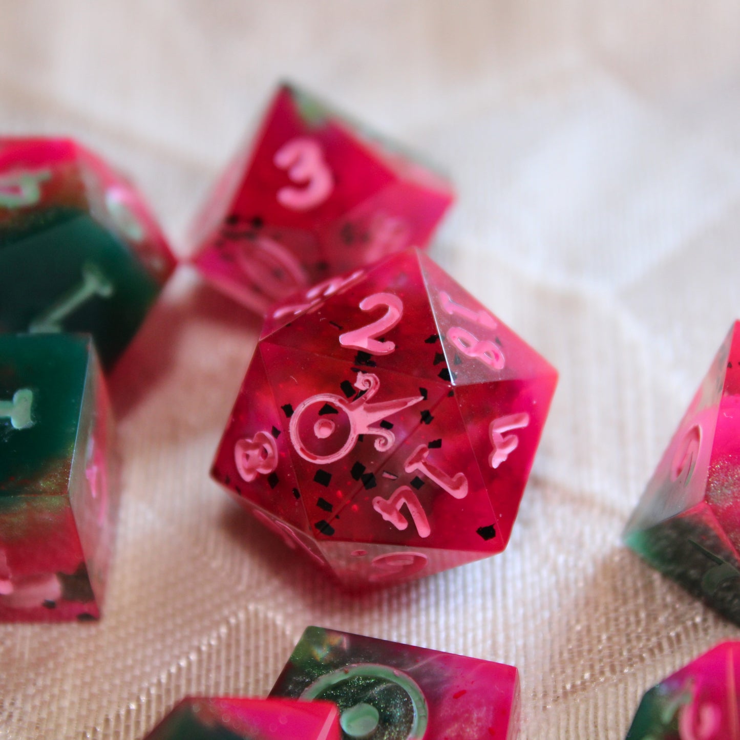 Handmade Watermelon Dice