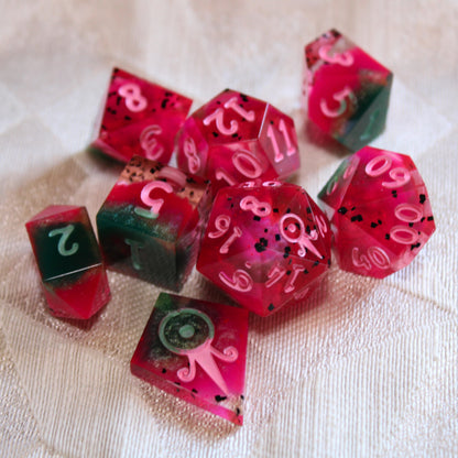 Handmade Watermelon Dice