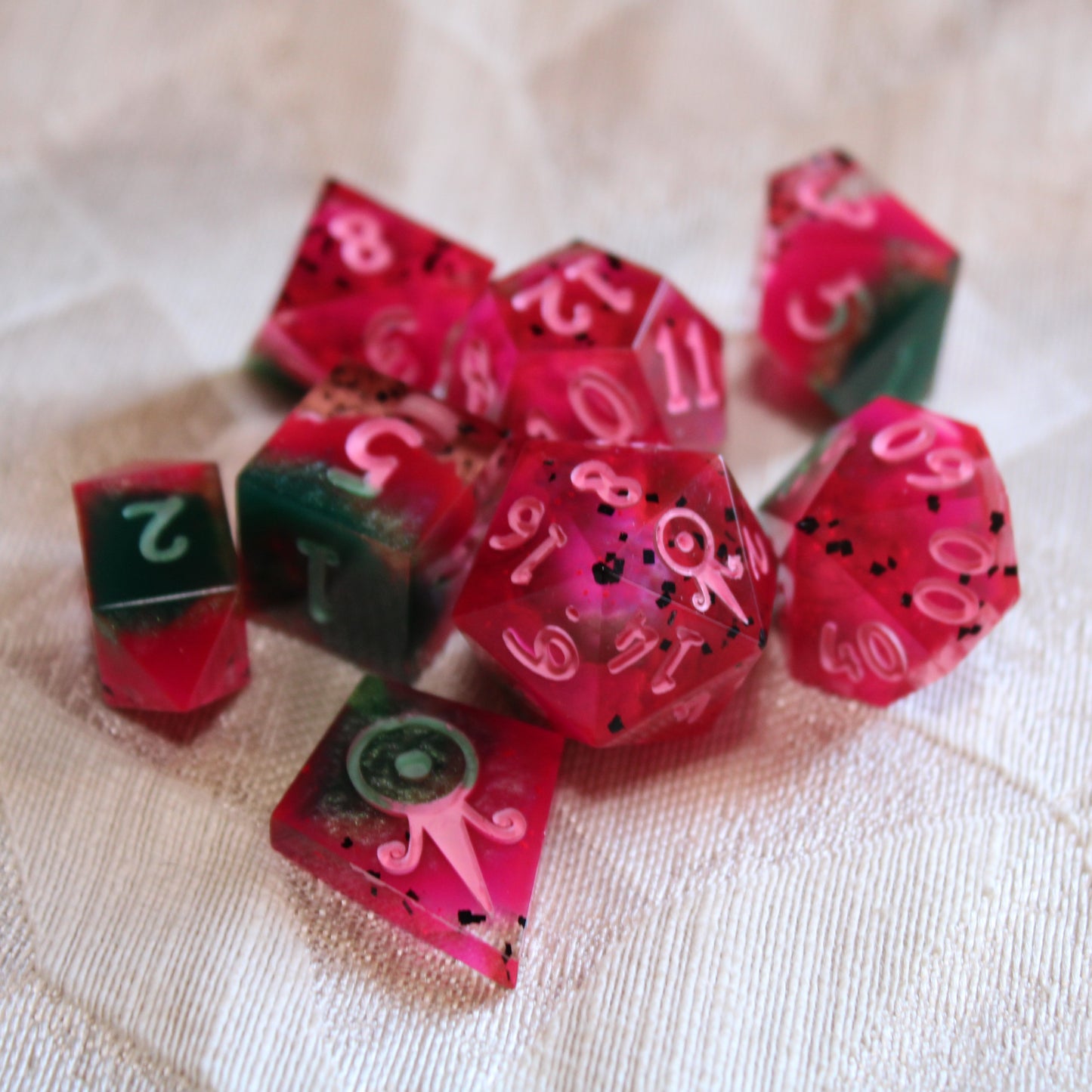 Handmade Watermelon Dice