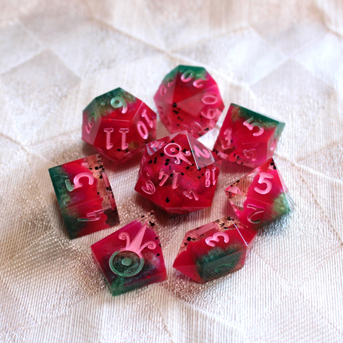 Handmade Watermelon Dice