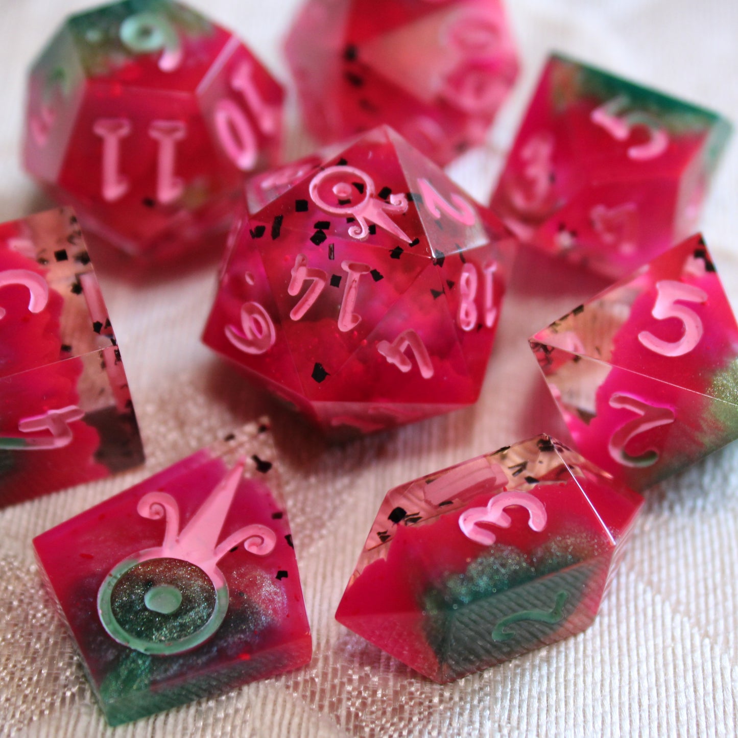 Handmade Watermelon Dice