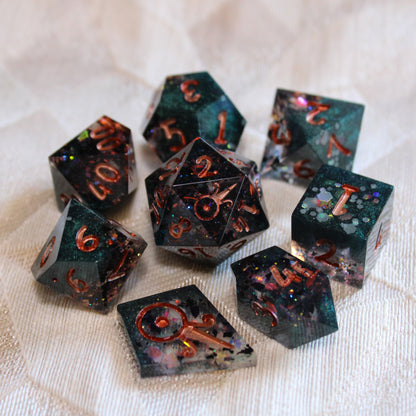 Handmade Tinkerer's Workshop Dice (Glow-in-the-dark!)