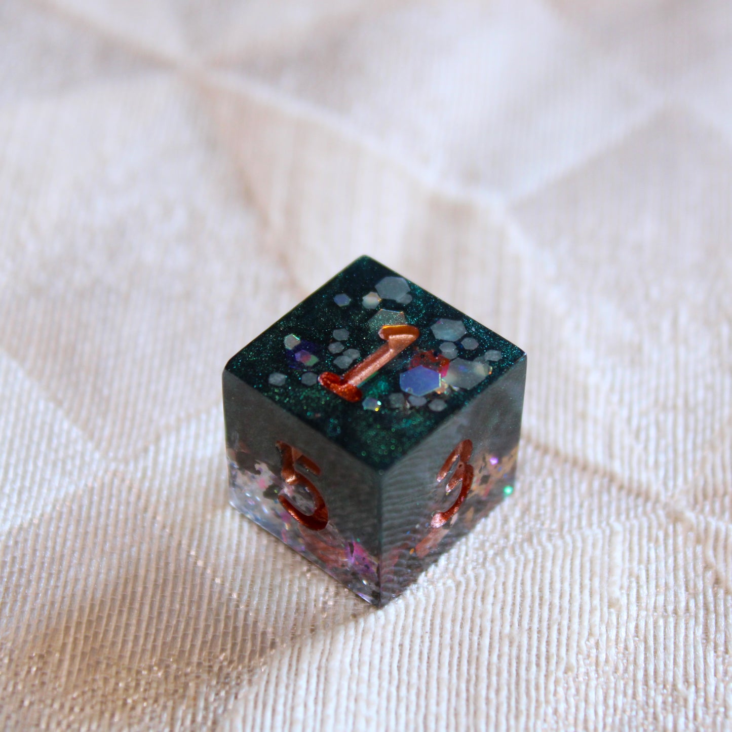 Handmade Tinkerer's Workshop Dice (Glow-in-the-dark!)