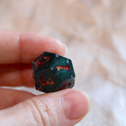 Handmade Tinkerer's Workshop Dice (Glow-in-the-dark!)