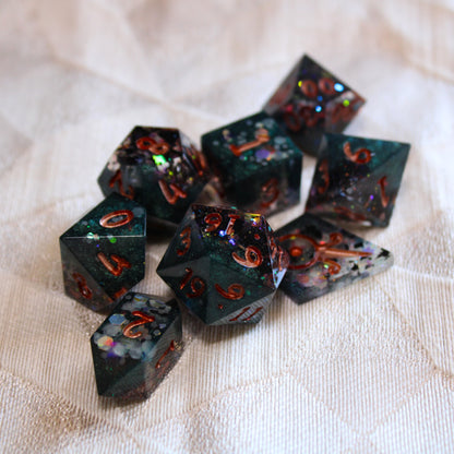 Handmade Tinkerer's Workshop Dice (Glow-in-the-dark!)