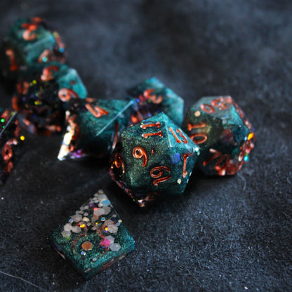 Handmade Tinkerer's Workshop Dice (Glow-in-the-dark!)