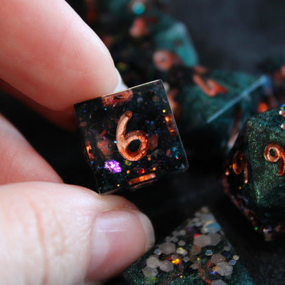 Handmade Tinkerer's Workshop Dice (Glow-in-the-dark!)