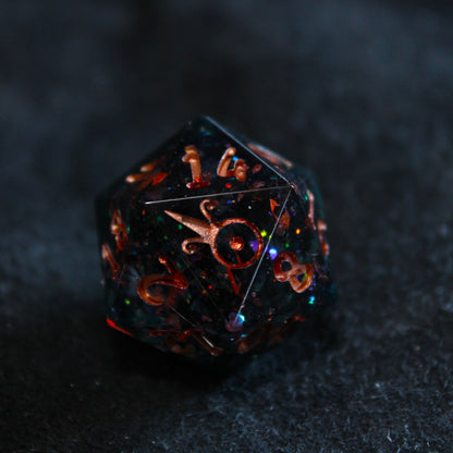 Handmade Tinkerer's Workshop Dice (Glow-in-the-dark!)