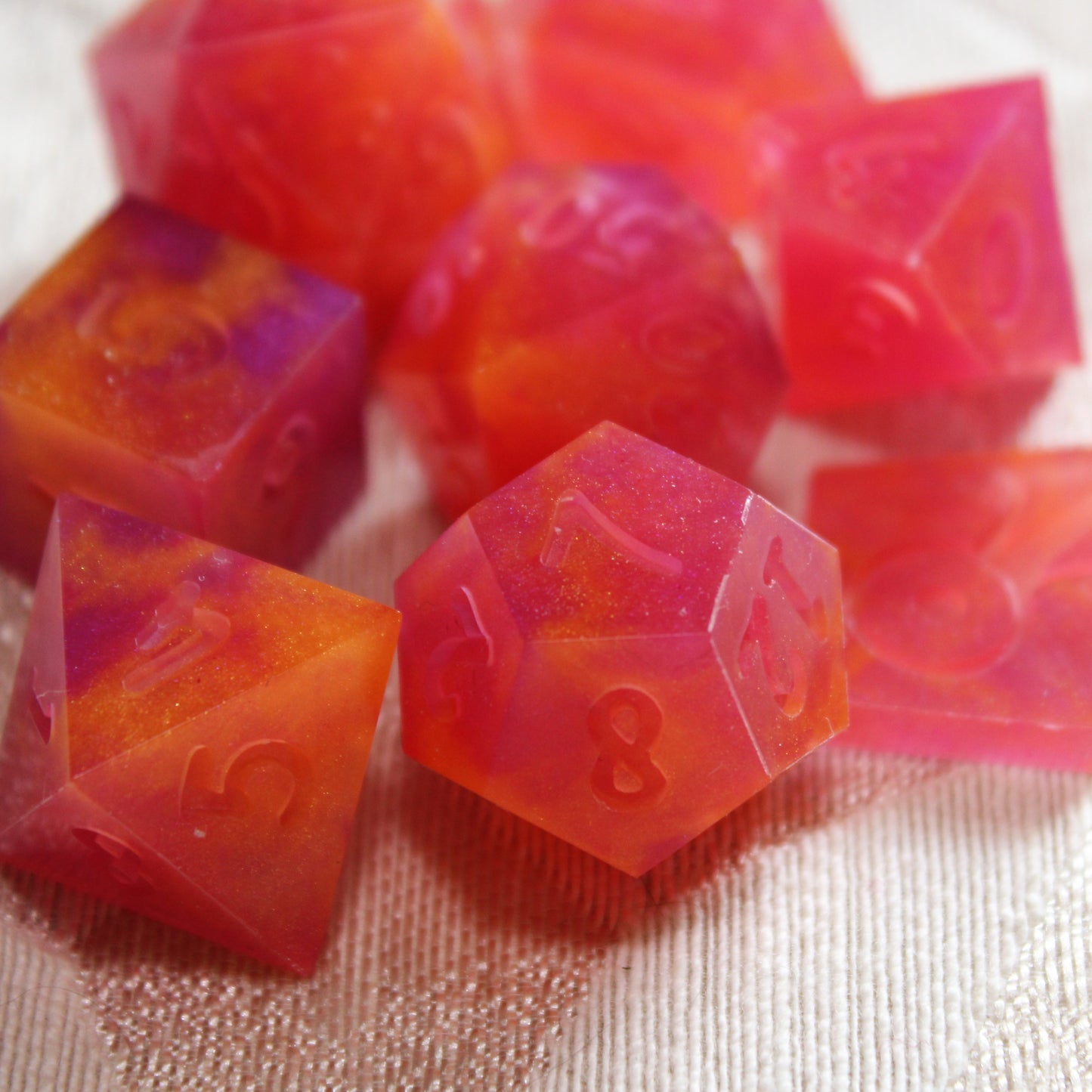 RAW Handmade Tropical Vacation Dice (Glow-in-the-dark!)