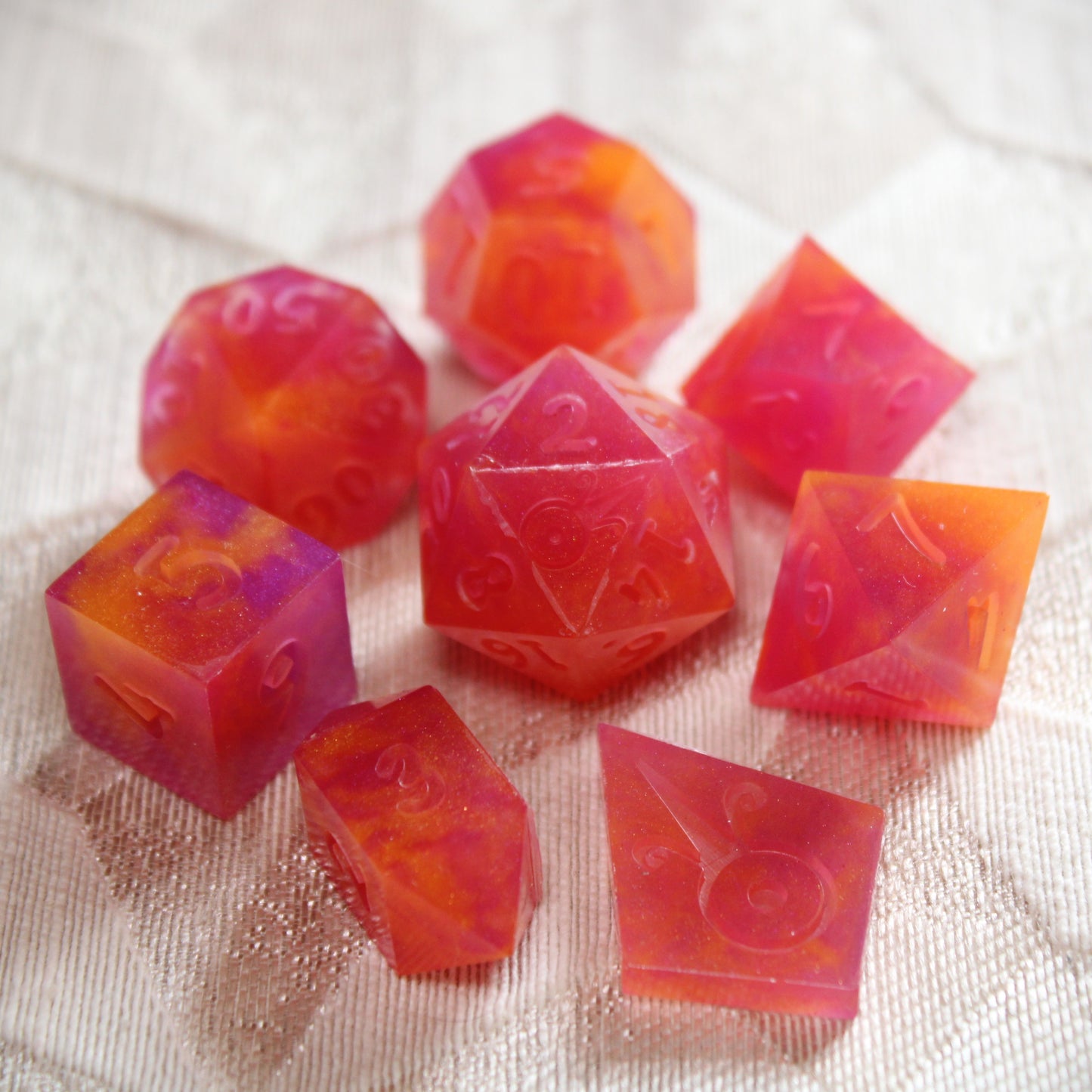 RAW Handmade Tropical Vacation Dice (Glow-in-the-dark!)