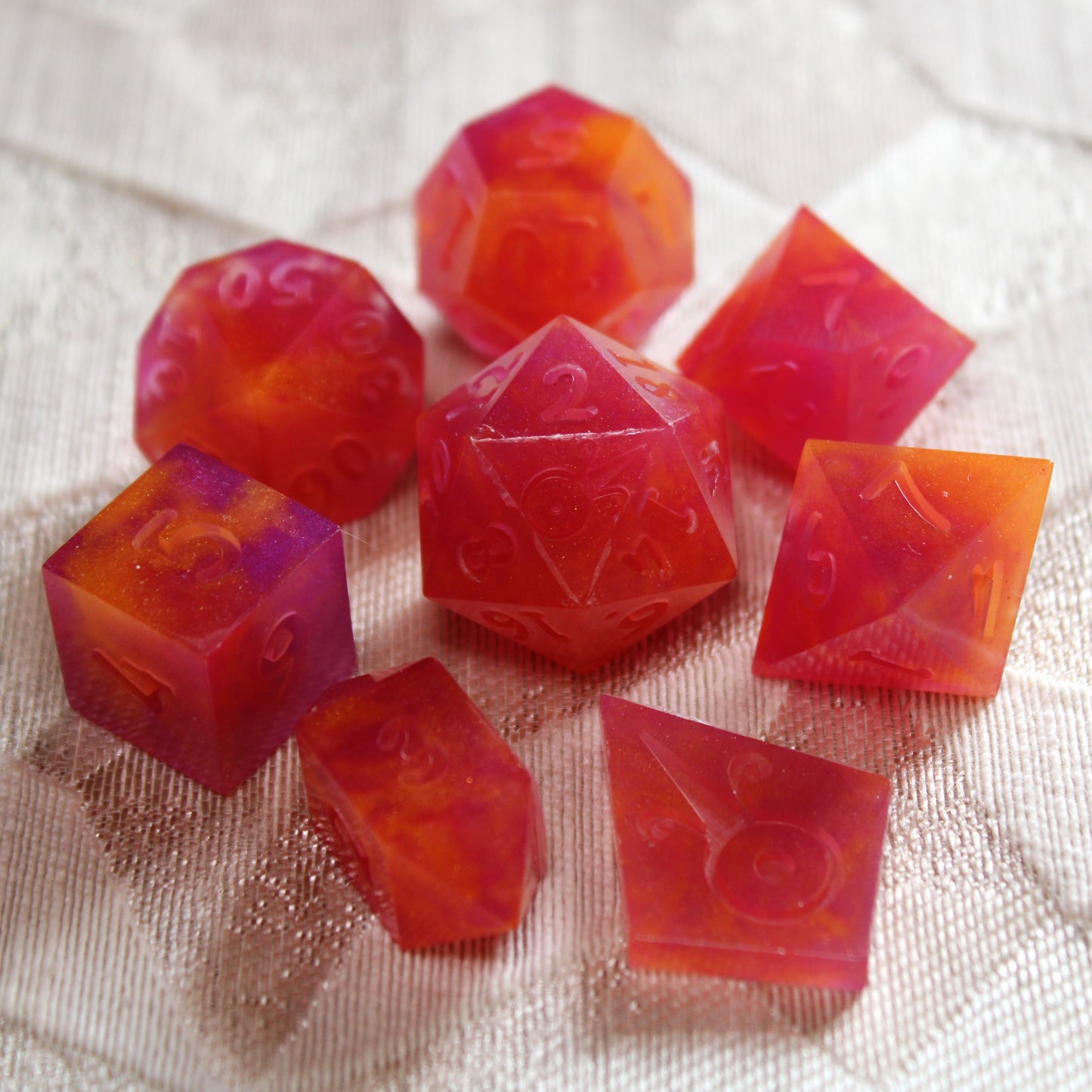 RAW Handmade Tropical Vacation Dice (Glow-in-the-dark!)