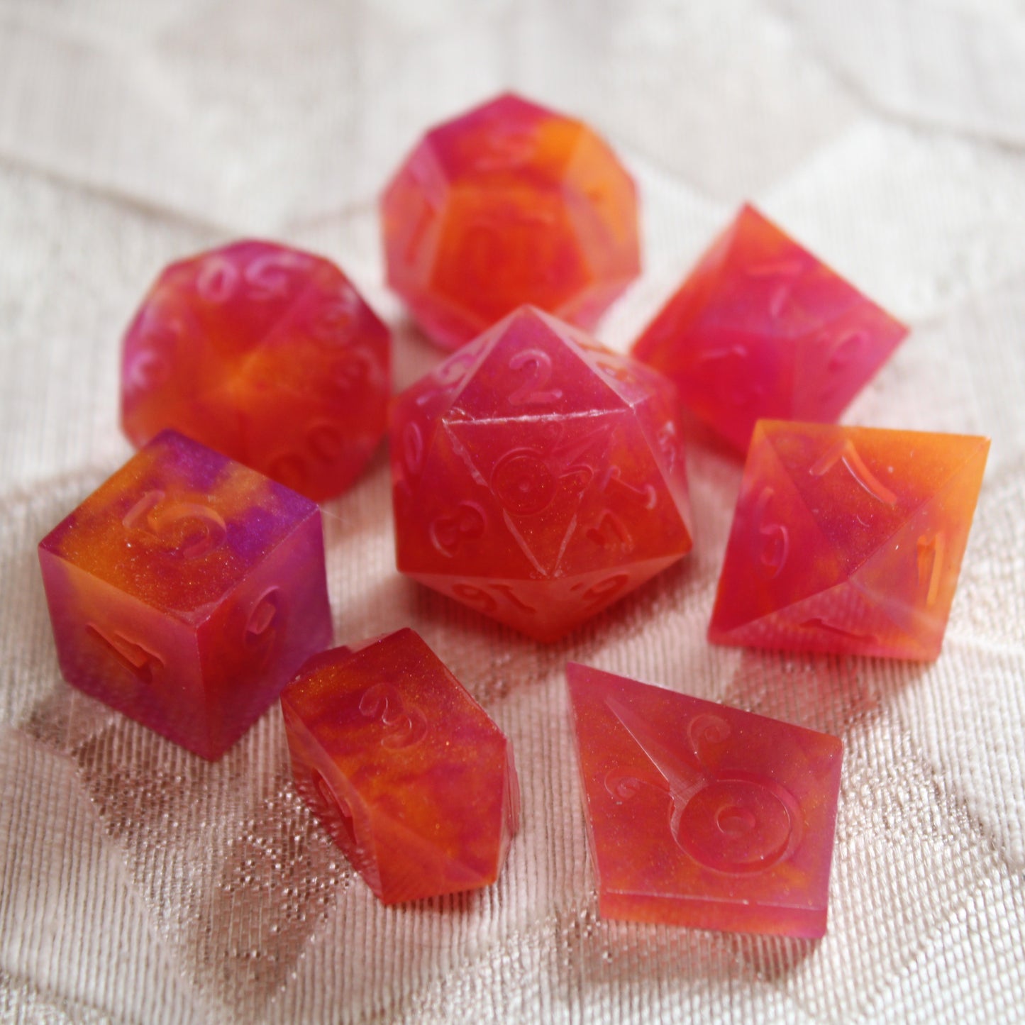 RAW Handmade Tropical Vacation Dice (Glow-in-the-dark!)