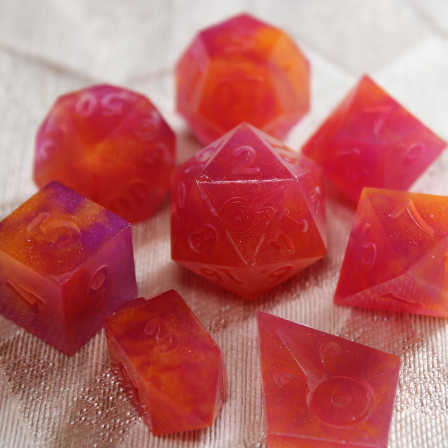 RAW Handmade Tropical Vacation Dice (Glow-in-the-dark!)