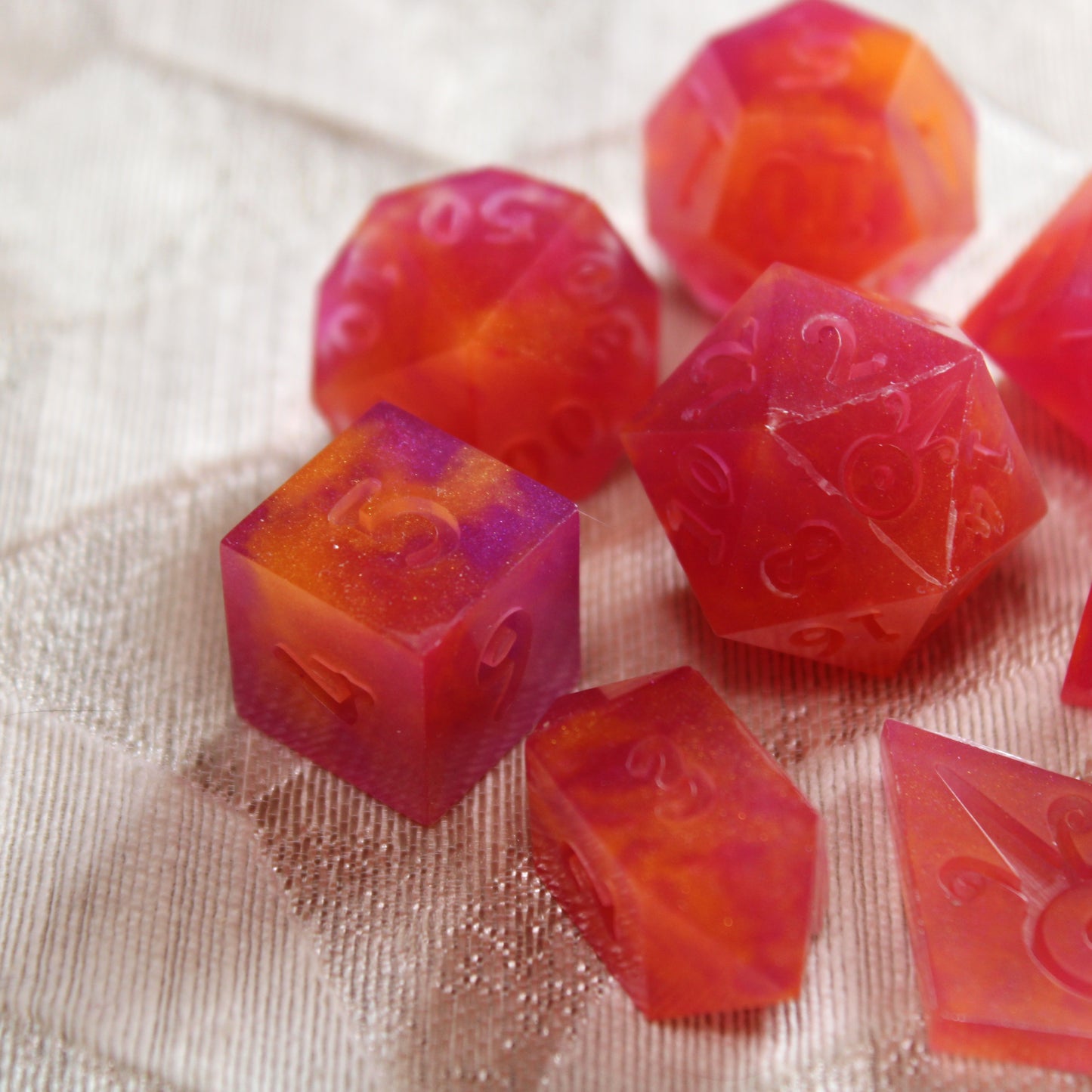 RAW Handmade Tropical Vacation Dice (Glow-in-the-dark!)