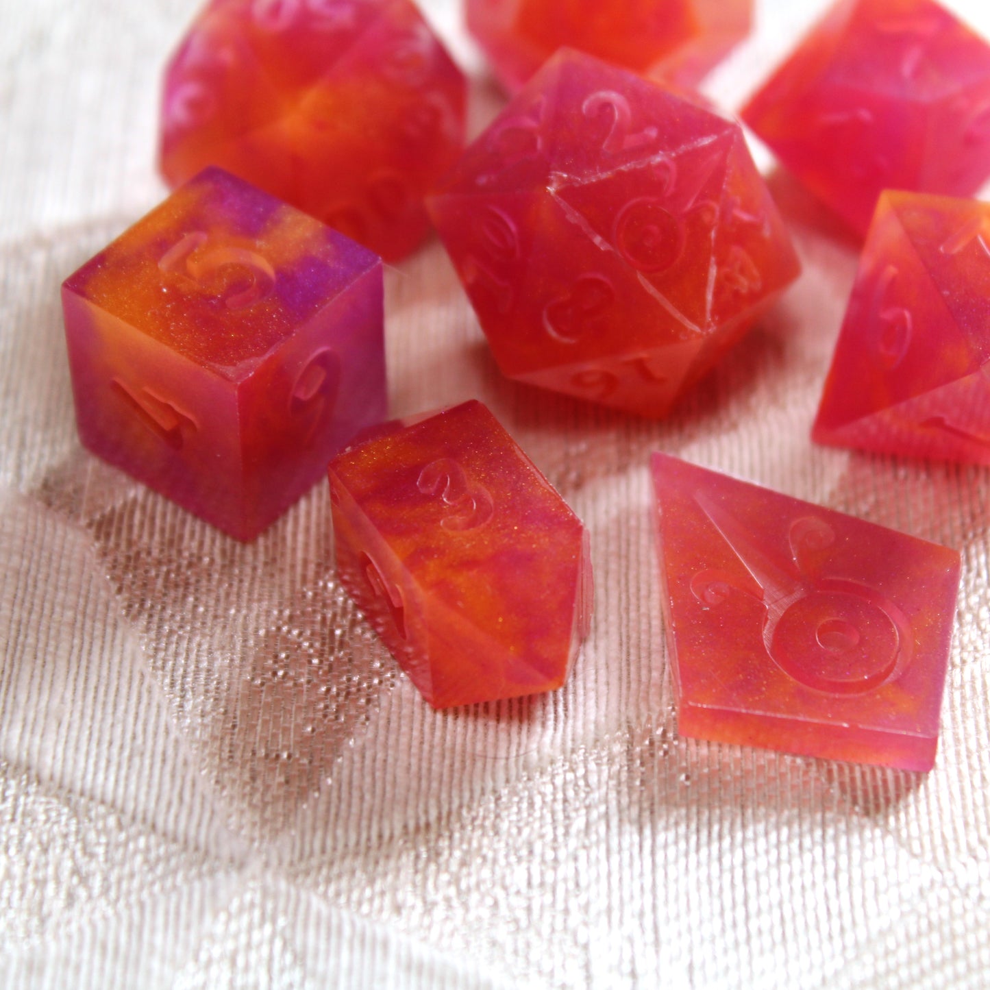 RAW Handmade Tropical Vacation Dice (Glow-in-the-dark!)