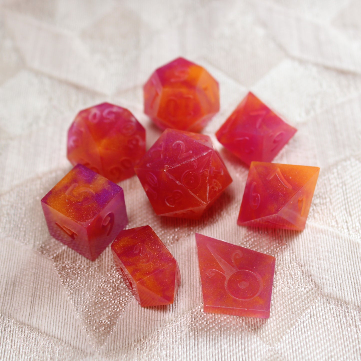 RAW Handmade Tropical Vacation Dice (Glow-in-the-dark!)