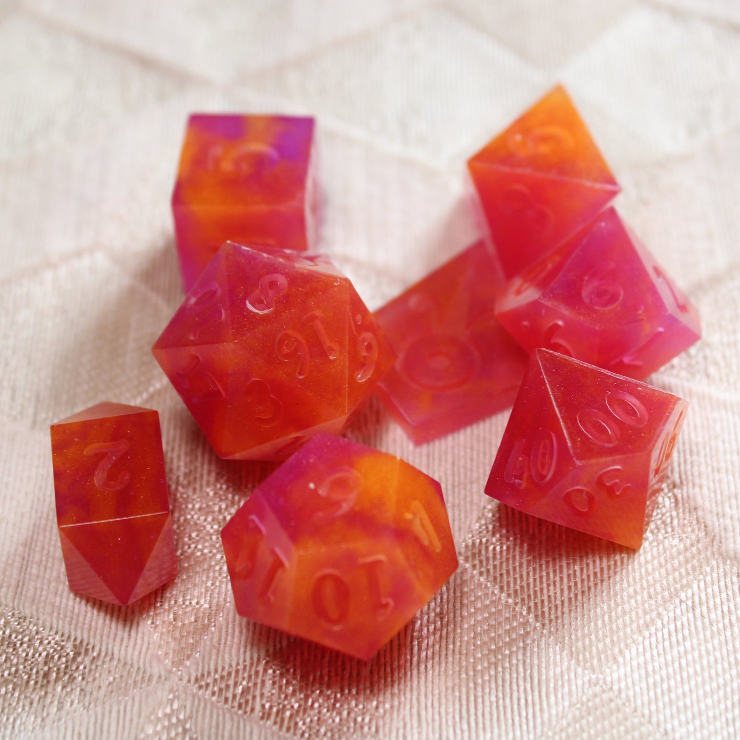 RAW Handmade Tropical Vacation Dice (Glow-in-the-dark!)