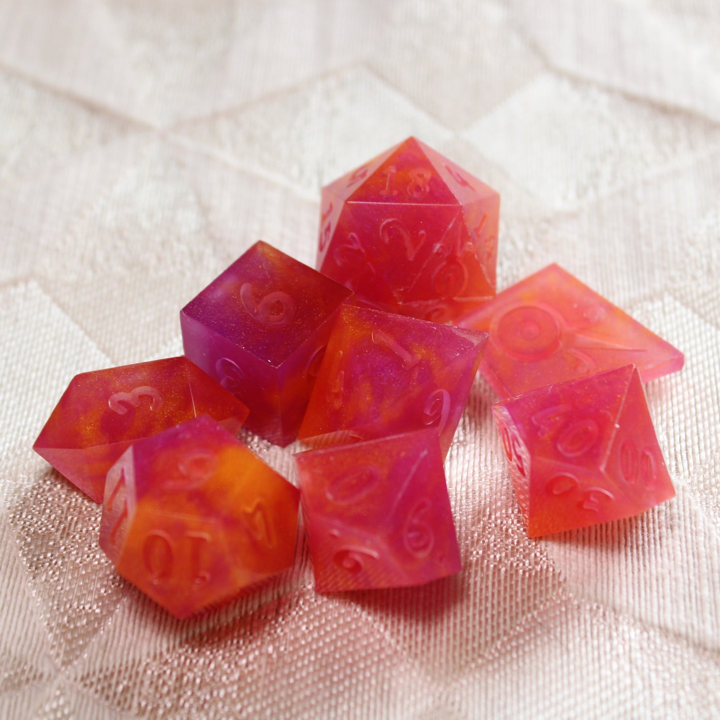 RAW Handmade Tropical Vacation Dice (Glow-in-the-dark!)