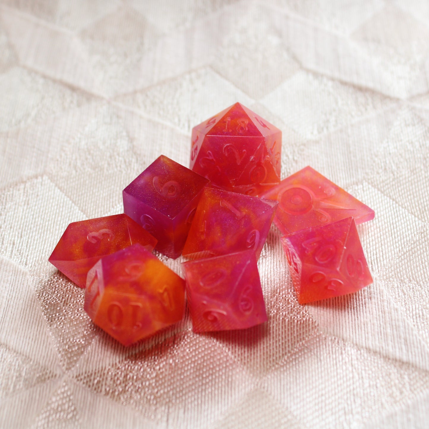 RAW Handmade Tropical Vacation Dice (Glow-in-the-dark!)