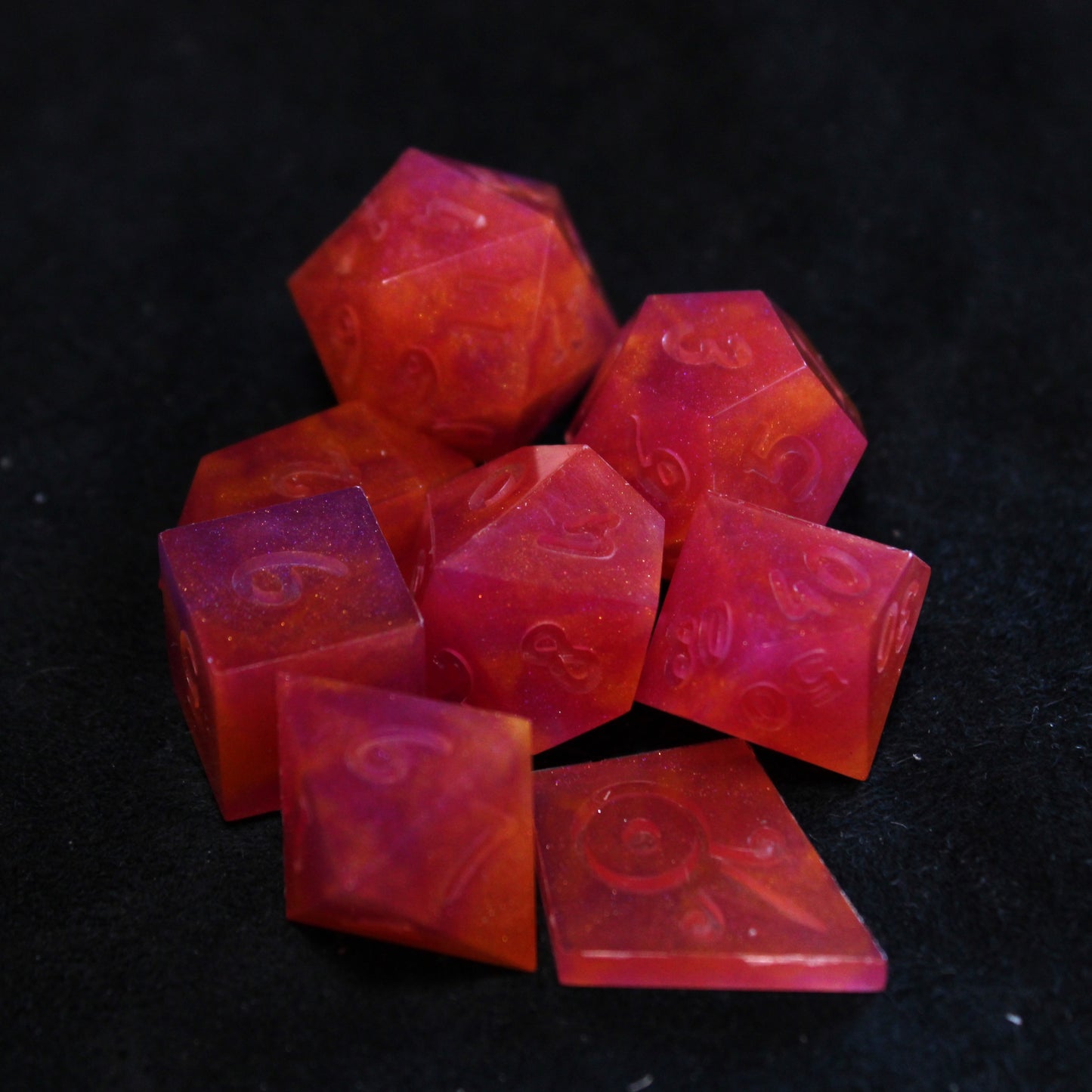 RAW Handmade Tropical Vacation Dice (Glow-in-the-dark!)