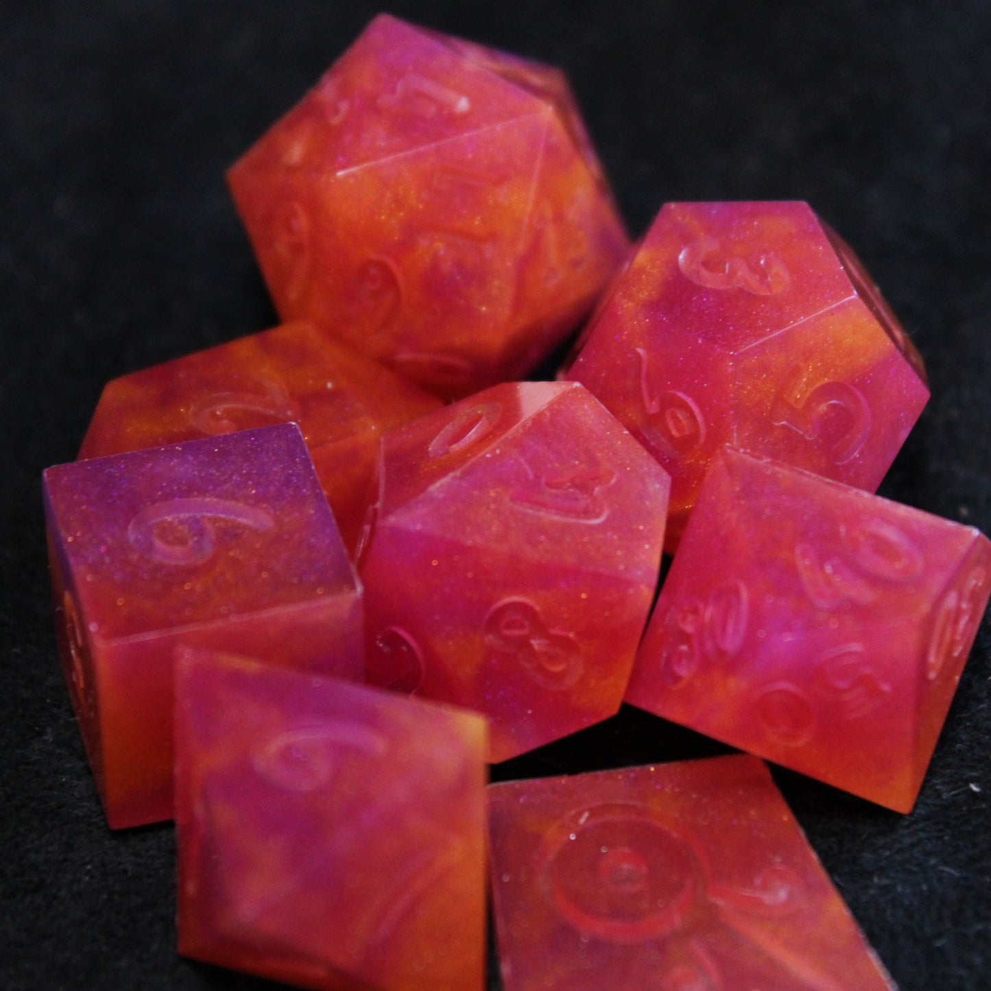 RAW Handmade Tropical Vacation Dice (Glow-in-the-dark!)