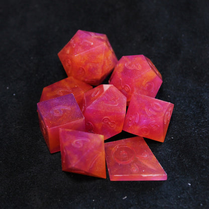 RAW Handmade Tropical Vacation Dice (Glow-in-the-dark!)