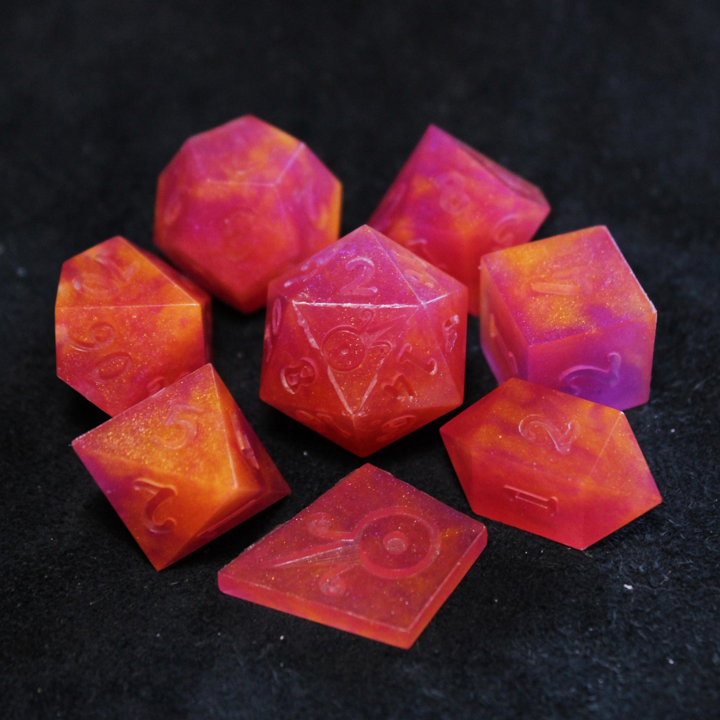 RAW Handmade Tropical Vacation Dice (Glow-in-the-dark!)