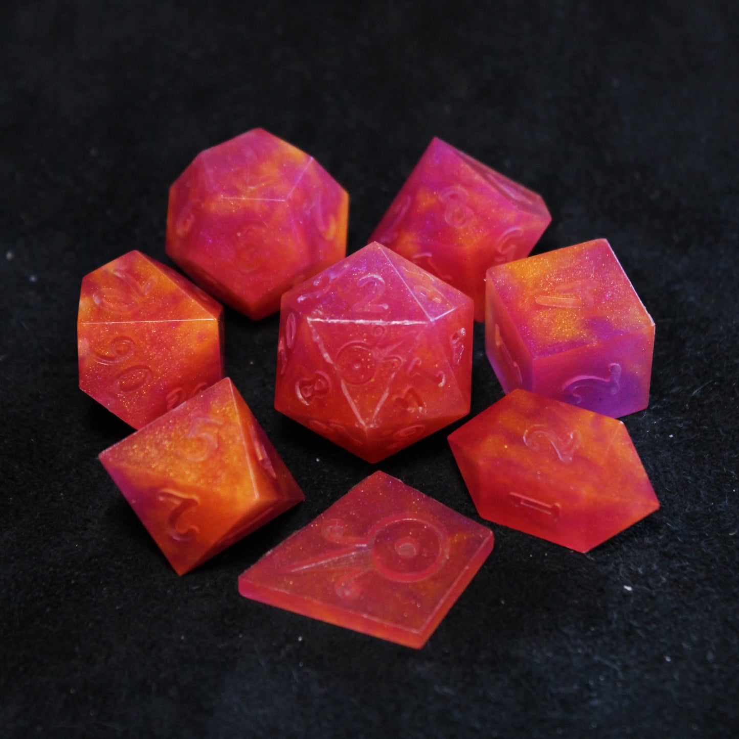 RAW Handmade Tropical Vacation Dice (Glow-in-the-dark!)