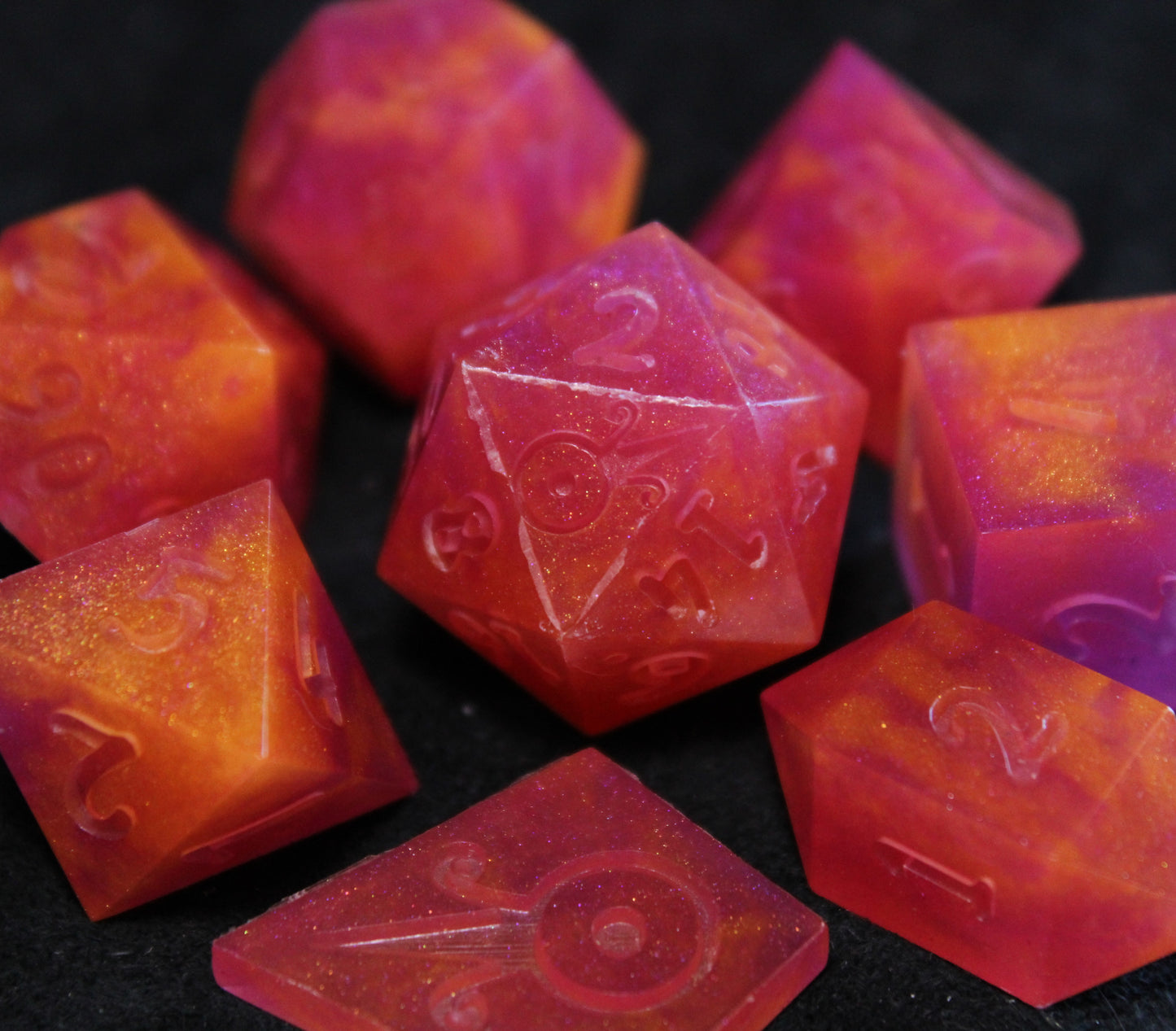 RAW Handmade Tropical Vacation Dice (Glow-in-the-dark!)