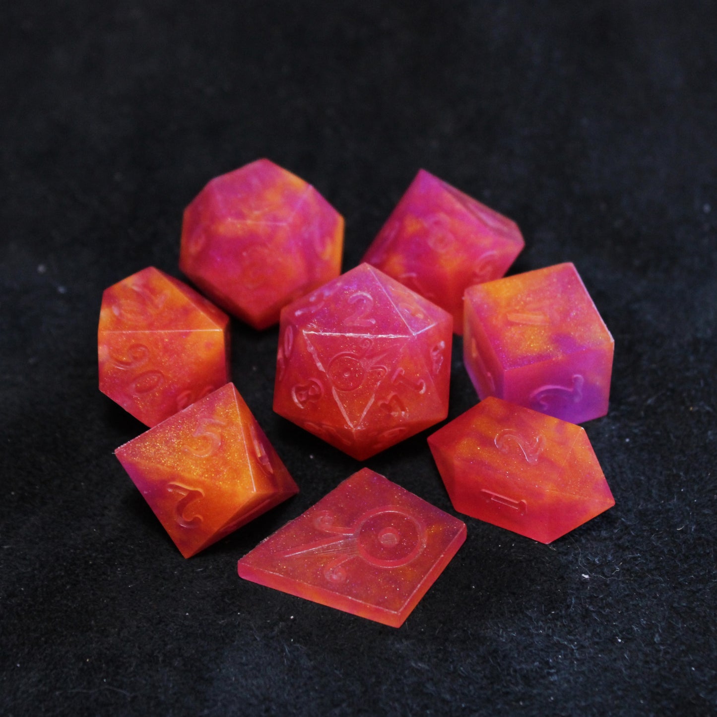 RAW Handmade Tropical Vacation Dice (Glow-in-the-dark!)