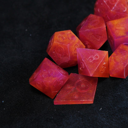 RAW Handmade Tropical Vacation Dice (Glow-in-the-dark!)