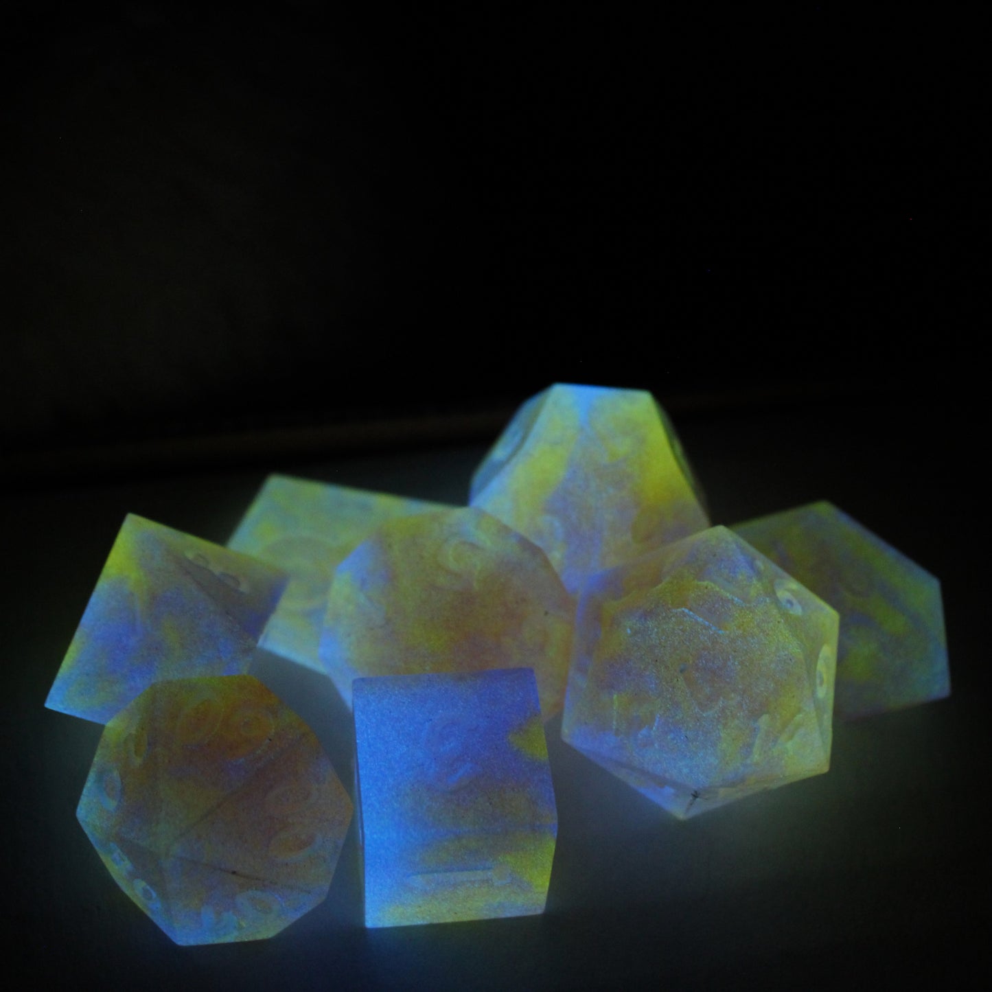 RAW Handmade Tropical Vacation Dice (Glow-in-the-dark!)