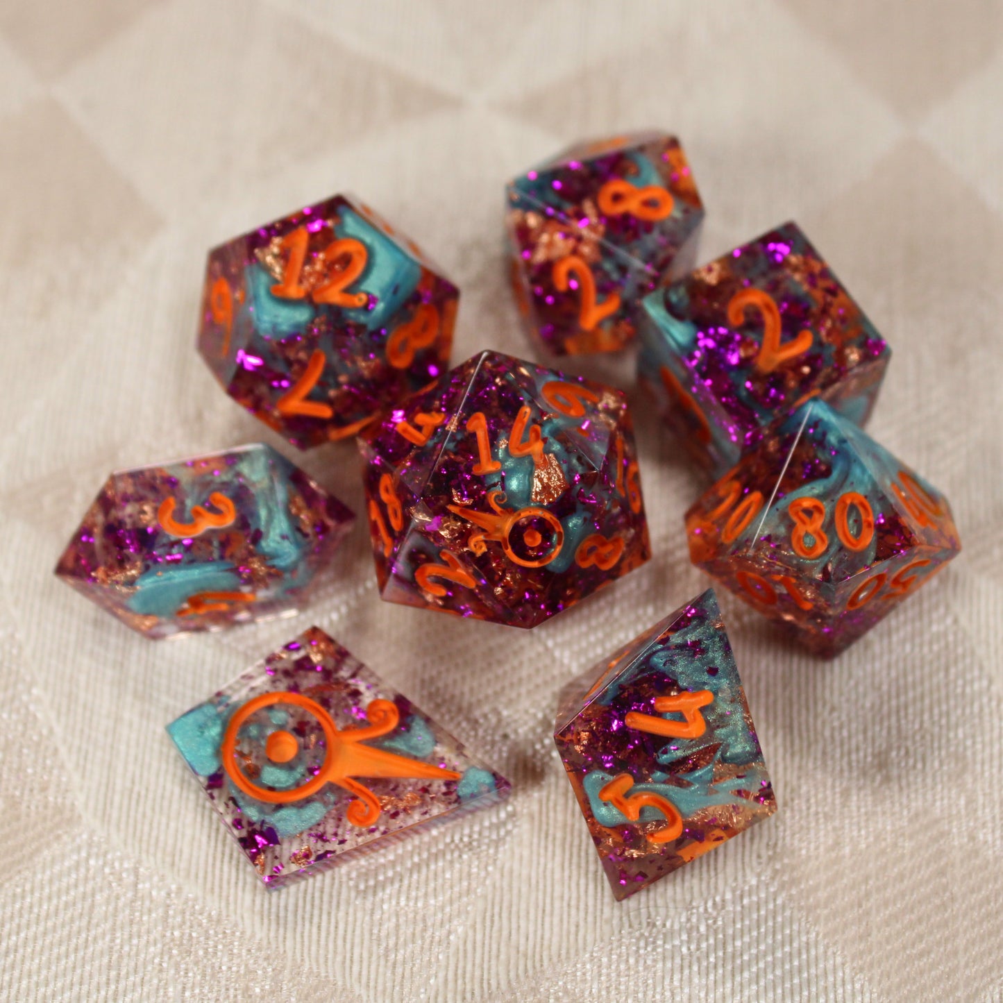 Handmade Autumn Fright Dice