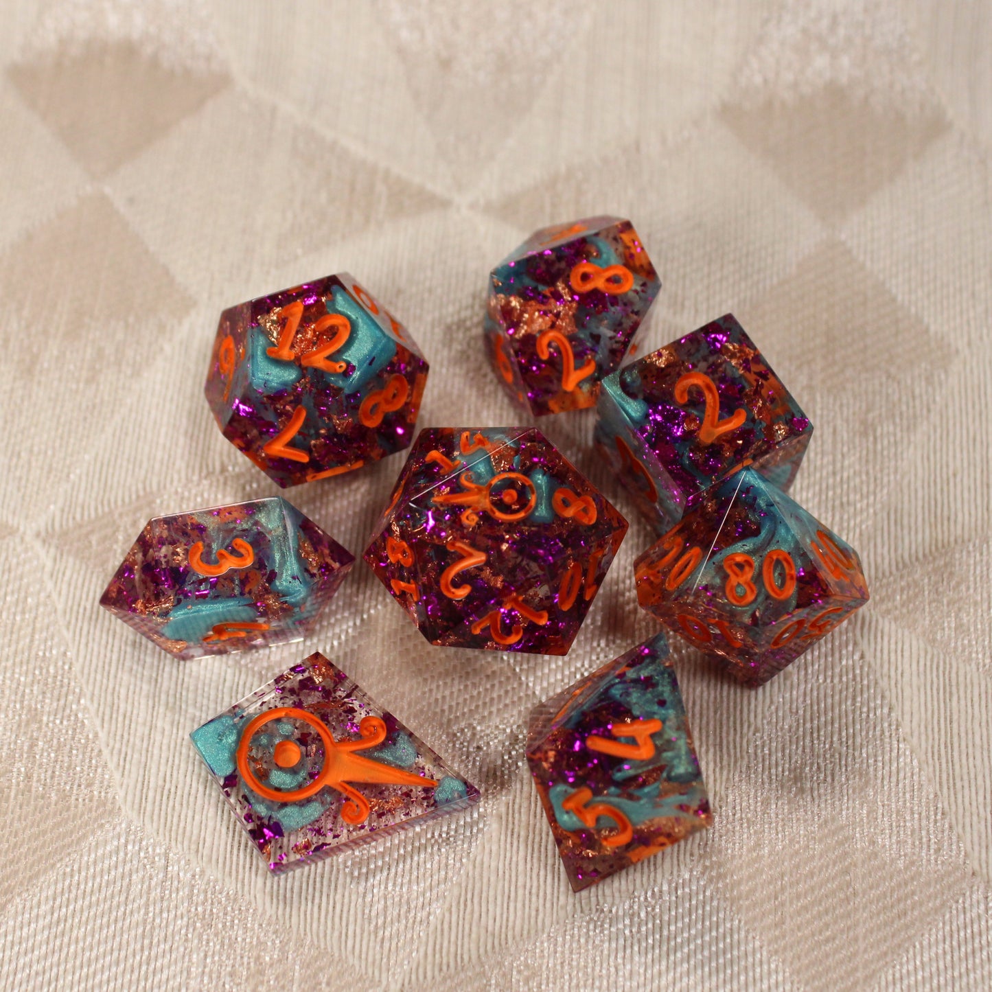 Handmade Autumn Fright Dice