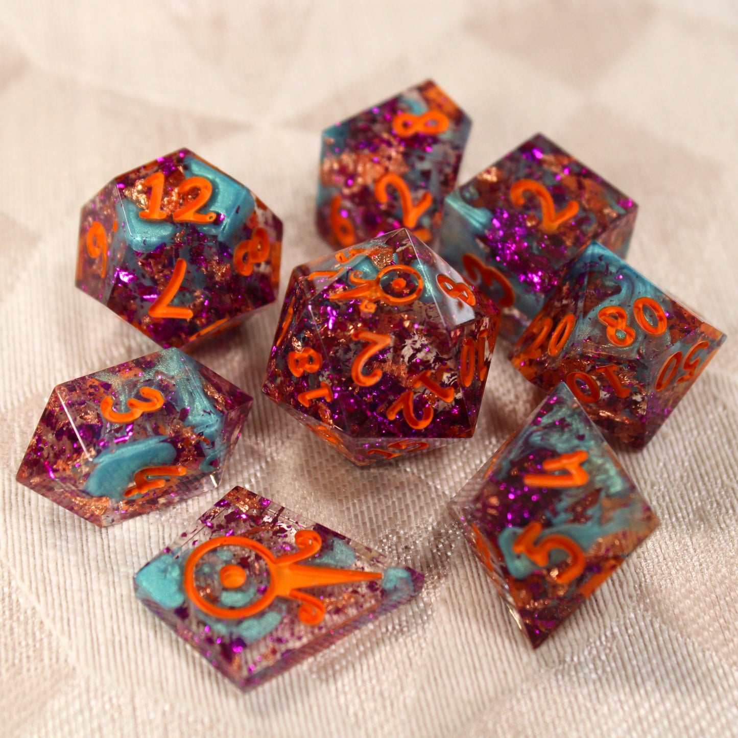 Handmade Autumn Fright Dice