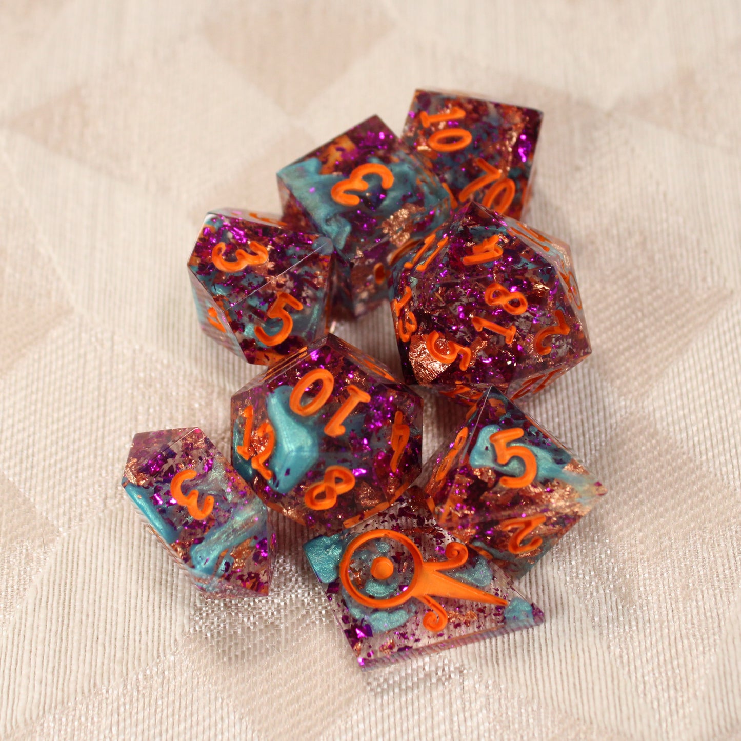 Handmade Autumn Fright Dice