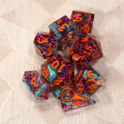 Handmade Autumn Fright Dice