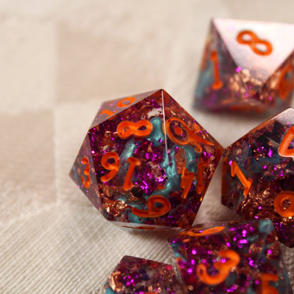 Handmade Autumn Fright Dice