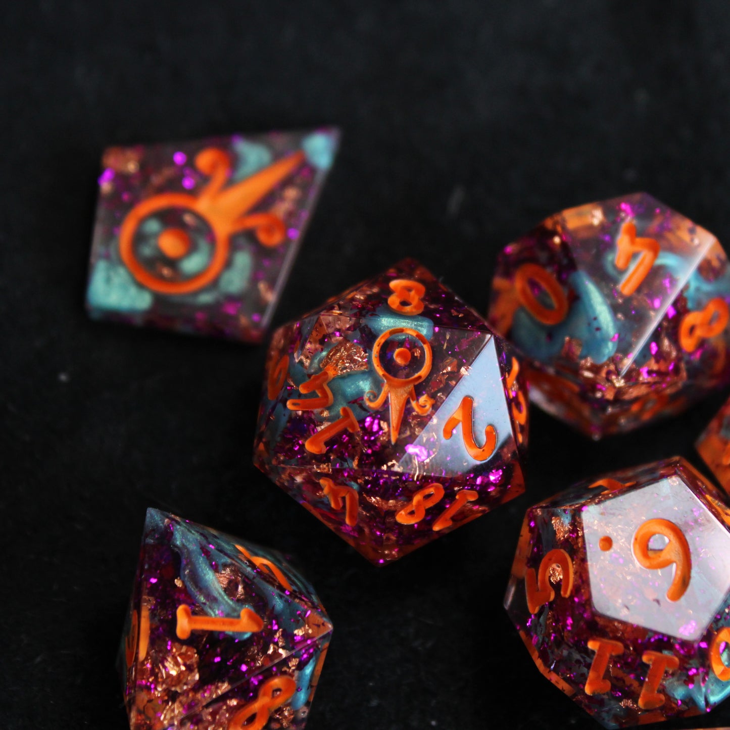 Handmade Autumn Fright Dice