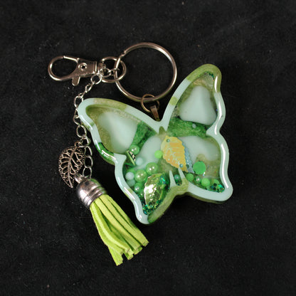 Green Butterfly Shaker Charm