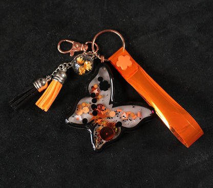 Orange Butterfly Shaker Charm