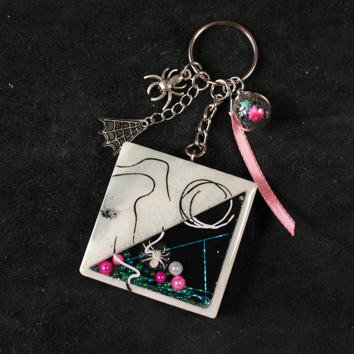 Spider's Web Shaker Charm