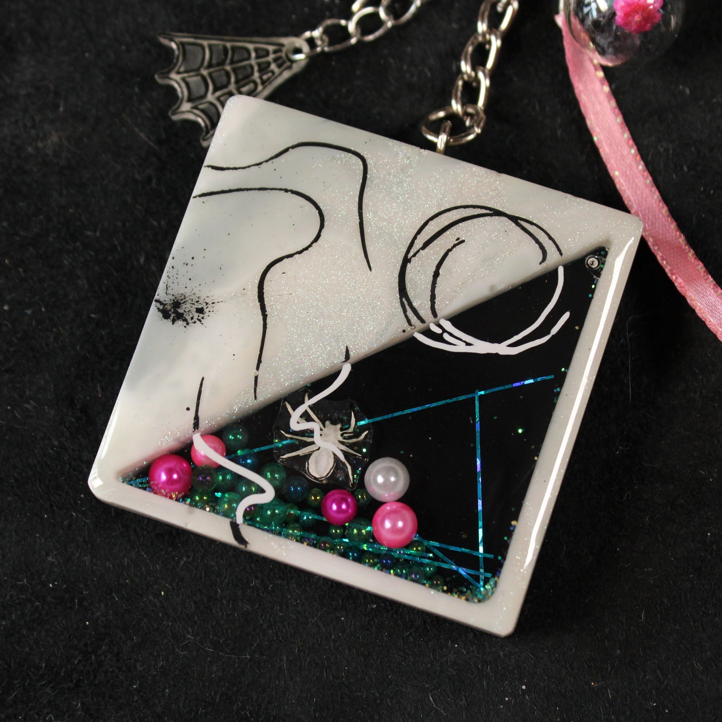 Spider's Web Shaker Charm