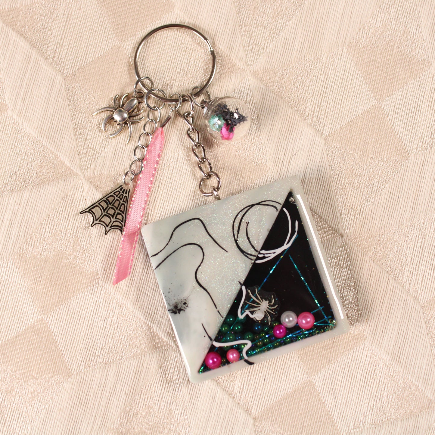 Spider's Web Shaker Charm