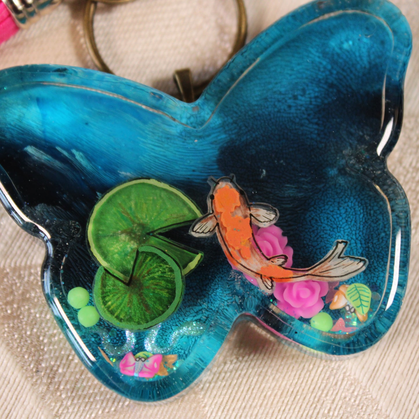 Butterfly Pond Shaker Charm